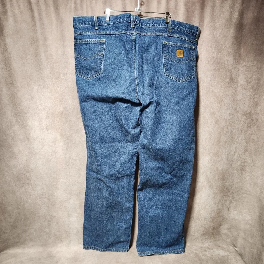 Carhartt Mens B280 PRW Traditional Fit Straight Leg Blue Denim Jeans‎ 48x32